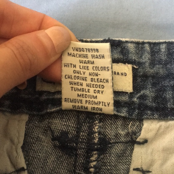 Cherokee Size 12 Girls Blue Denim Shorts Multiple Pockets Velcro Close - Picture 8 of 13